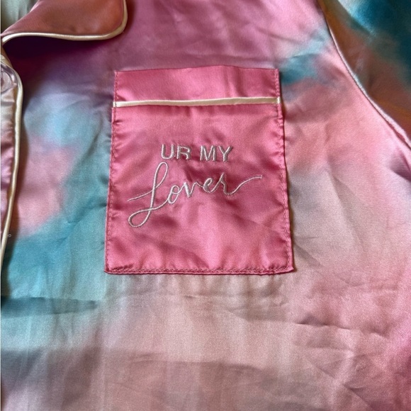 Taylor Swift UR MY LOVER Pink Tie Dye Two Piece Pajama Set Size Small - Picture 11 of 12